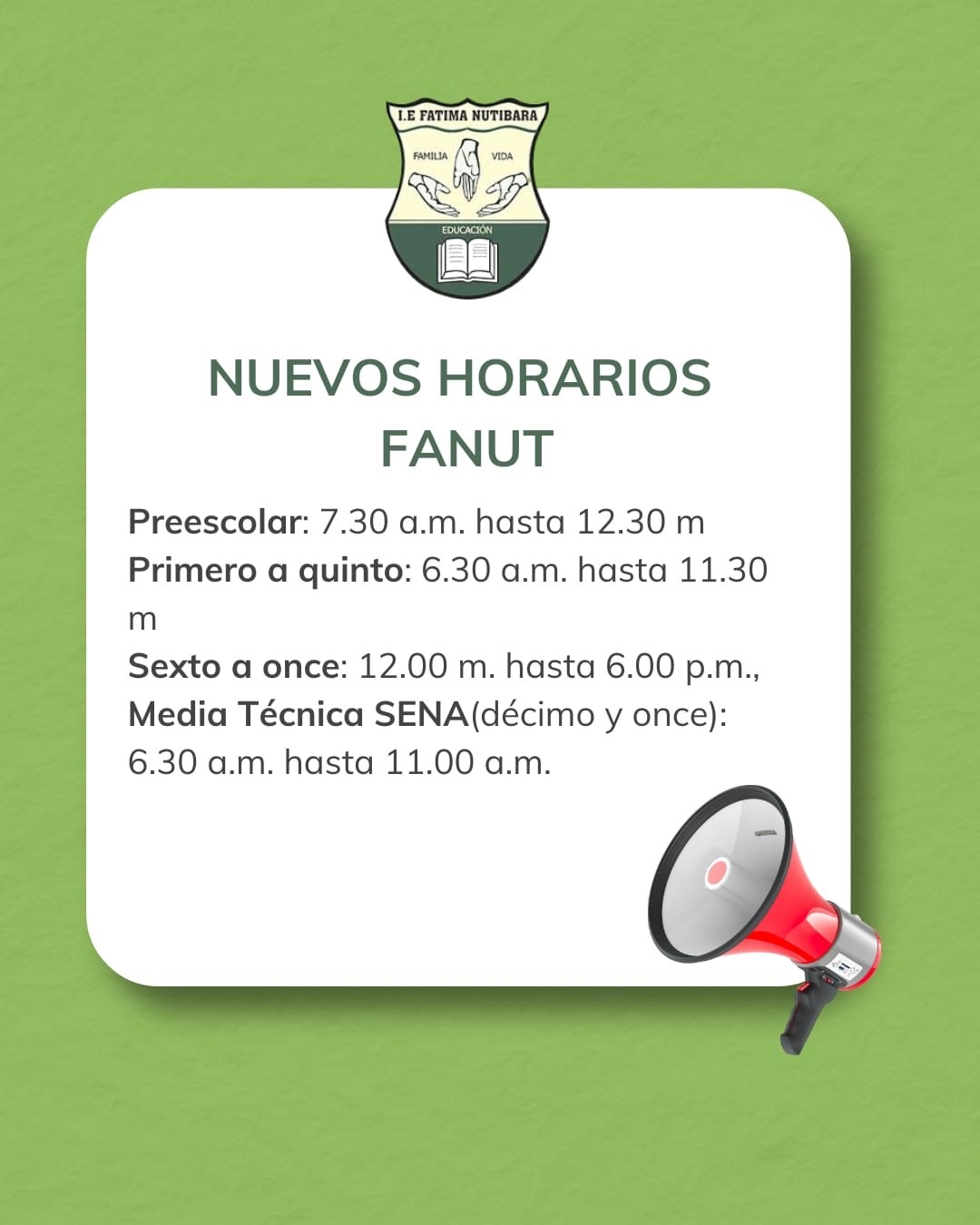 Horarios 2025